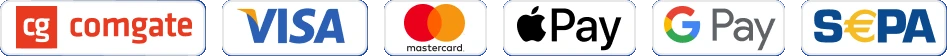 Comgate, VISA, Mastercard, Apple Pay, Google Pay, SEPA