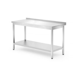 Masa de lucru cu poliță - de perete - 1400x700 mm | Hendi 812747 este o masă asamblată cu șuruburi, cu poliță, care reprezintă un element profesional și practic pentru orice bucătărie.