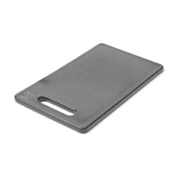 Tocător Hendi 250x150 mm cu mâner, din HDPE rezistent. Utilizare pe ambele părți, delicat cu tăișul cuțitelor și sigur pentru contactul cu alimentele.