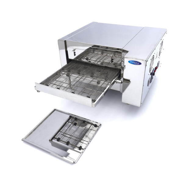 Cuptor de pizza cu bandă transportoare - Se potrivește pentru 2 x Ø20cm - 30 de pizza pe oră | Maxima 09374150 - imagine 5