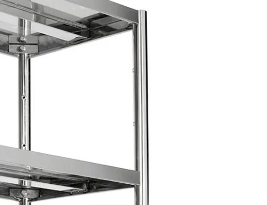 Raft din oțel inoxidabil PREMIUM - 140 x 50 cm - 4 polițe
