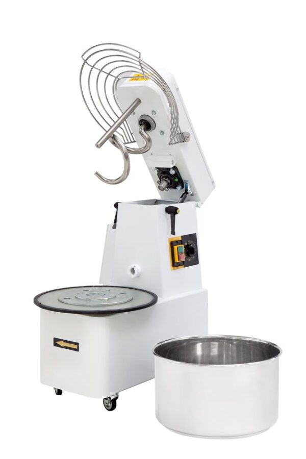 Spirális keverő eltávolítható tálal és 2 sebességgel - 41 L, 112 kg/óra, 41L, 400V/1700W, 480x815x(H)850mm | Prismafood 222935 - imagine 2