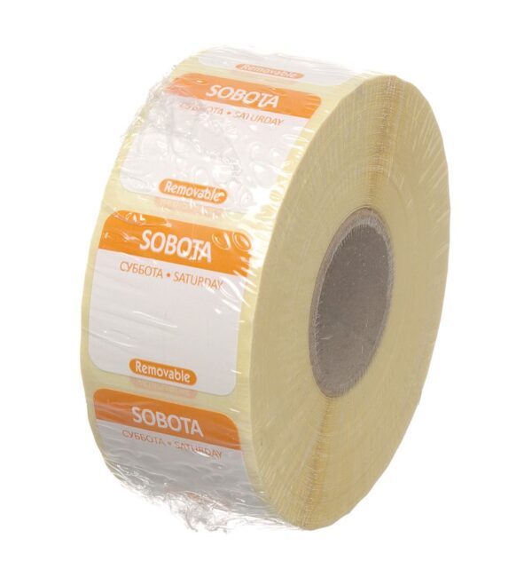 Élelmiszerbiztonsági napi matricák – újrahasználható, 1000 darabos tekercs, 1000 darab, 25x25mm | Hendi 850121 - imagine 2