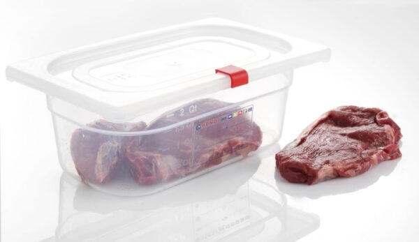 Cleme pentru capace containere depozitare HACCP, HENDI, Roșu, 12 buc - imagine 2