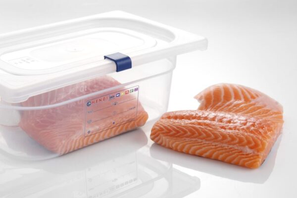 Cleme pentru capace containere depozitare HACCP, HENDI, Albastru, 12 buc - imagine 2