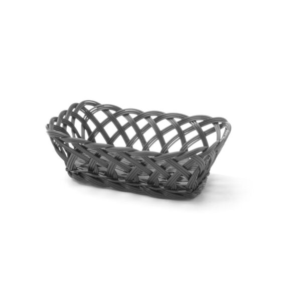 Coșuri cu pereți țesuți, HENDI, dreptunghiular, Negru, 225x150x(H)65mm