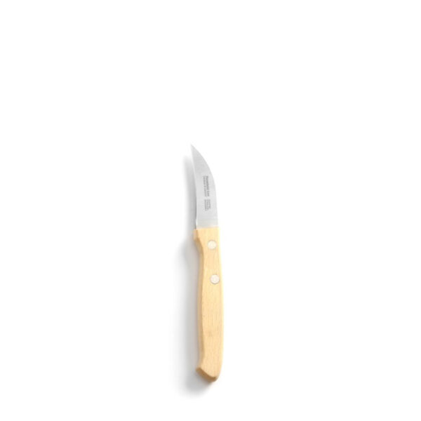 Cuțit pentru decojit cu mâner din lemn, HENDI, model curbat, Lemn, (L)165mm