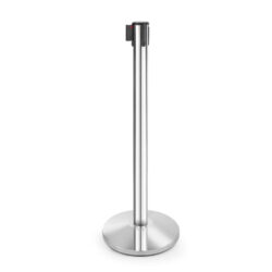 Stalp cu cordon de delimitare retractabil cu finisaj tip oglinda, HENDI, stalp + baza, ø360x(H)1010mm