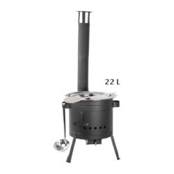 Set de ceaun pentru gulaș și pomana porcului, ceaun de 22 l