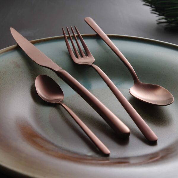 Furculiță pentru desert Amarone Bronz 184 mm - imagine 4