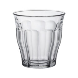 Pahar Picardie din sticlă securizată. 250 ml. Potrivit pentru apă, sucuri, cafea și deserturi. Rezistent și durabil.