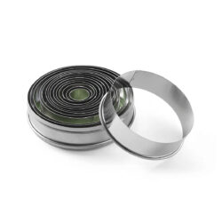 Set de forme rotunde pentru decupat – 14 buc | Hendi 673416 din oțel inoxidabil pentru decuparea precisă a aluatului și fondantului.