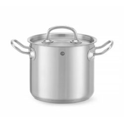 Oala înaltă cu capac - 32 L - Kitchen Line | Hendi 837139 reprezintă o soluție fiabilă pentru prepararea alimentelor în unități HoReCa și gospodării.