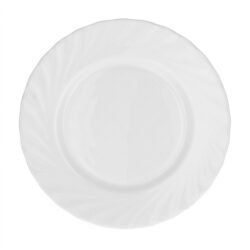 Farfuria pentru desert Trianon, cu diametrul de 19 cm, are un design elegant, alb. Ideală pentru servirea deserturilor în unități HoReCa și acasă.