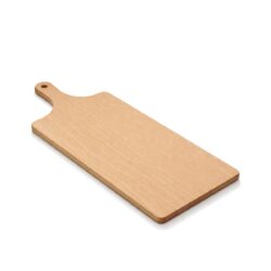 Tocătorul din lemn 31x14x1,5 cm, cu mâner practic, este fabricat din lemn de fag și este potrivit pentru tăiere și servire.