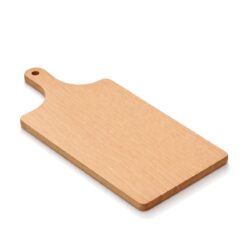 Tocătorul din lemn 39x18x1,5 cm, cu mâner practic, este fabricat din lemn de fag și este potrivit pentru tăiere și servire.