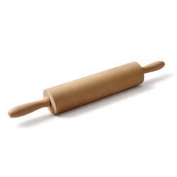 Sucitorul din lemn pentru aluat Gastrokitchen, cu dimensiunile Ø 6,5 × 25 cm, este realizat din lemn de fag, iar partea centrală rotativă permite întinderea confortabilă a aluatului.