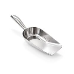 Lopățică practică din inox pentru ingrediente vrac 14 × 8 cm. Oțel inoxidabil 201 rezistent și suprafață netedă pentru curățare ușoară.