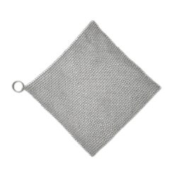 Burete metalic din inox pentru vase 20 × 20 cm din oțel inoxidabil 316L. Potrivit pentru curățarea vaselor și a suprafețelor, cu agățătoare practică pentru suspendare.