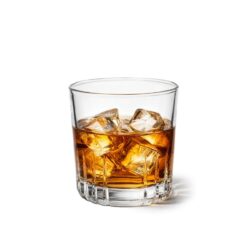Pahar pentru whisky Spirit 280 ml din sticlă sodocalcică transparentă cu caneluri elegante. Ideal pentru servirea whisky-ului, bourbonului și a altor distilate.