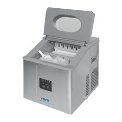 Mașina de gheață Saro EB 15 cu capacitate de 15 kg / 24 h oferă 3 dimensiuni de cuburi, construcție din inox și dimensiuni practice pentru utilizare profesională.
