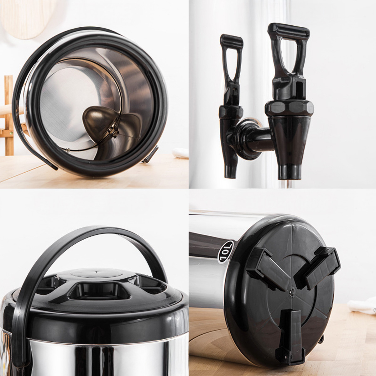 10 L - dozator pentru băuturi calde - termos - inox | Gastrokitchen