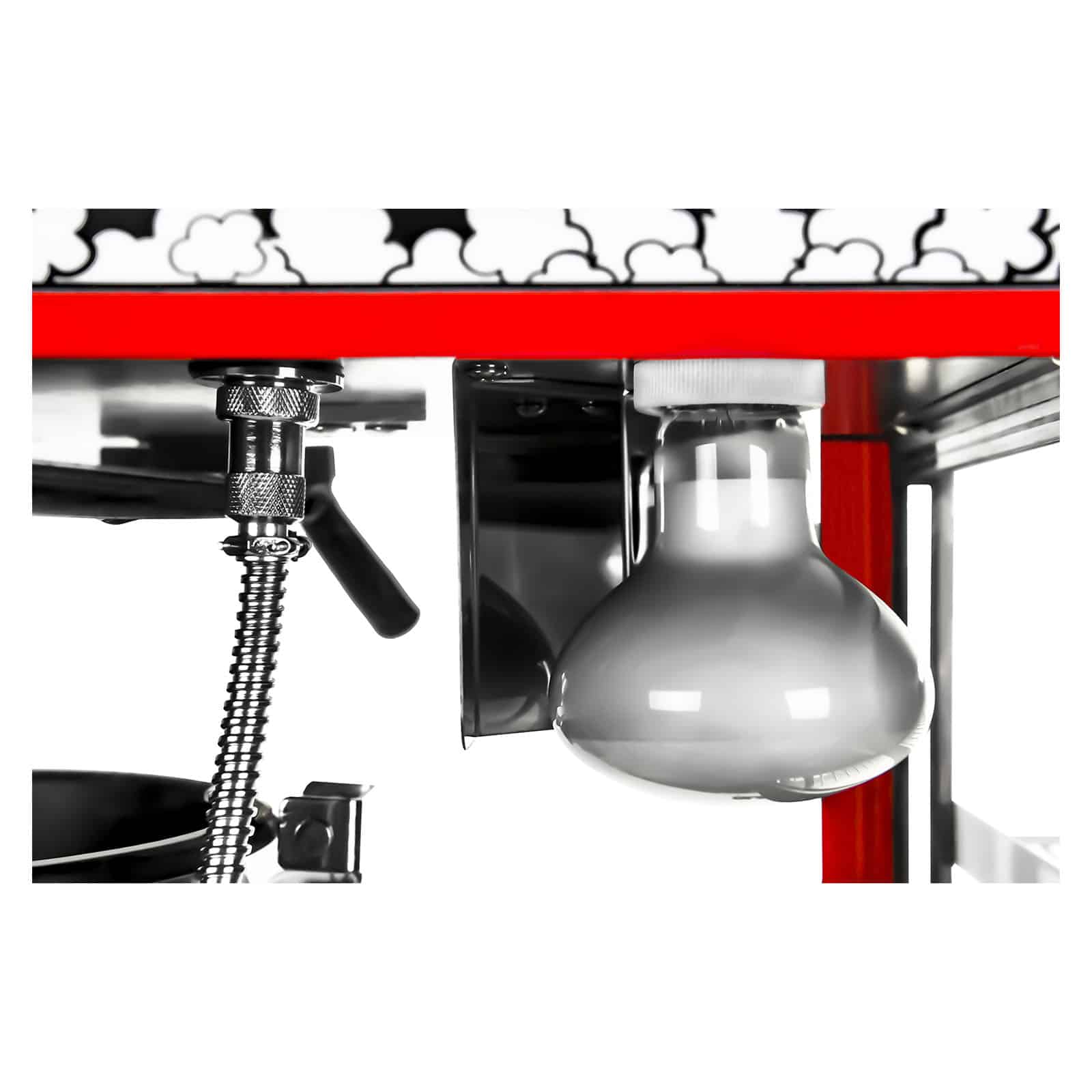 Mașină de popcorn cu vitrină încălzită - 1700 W | RCPC-16E