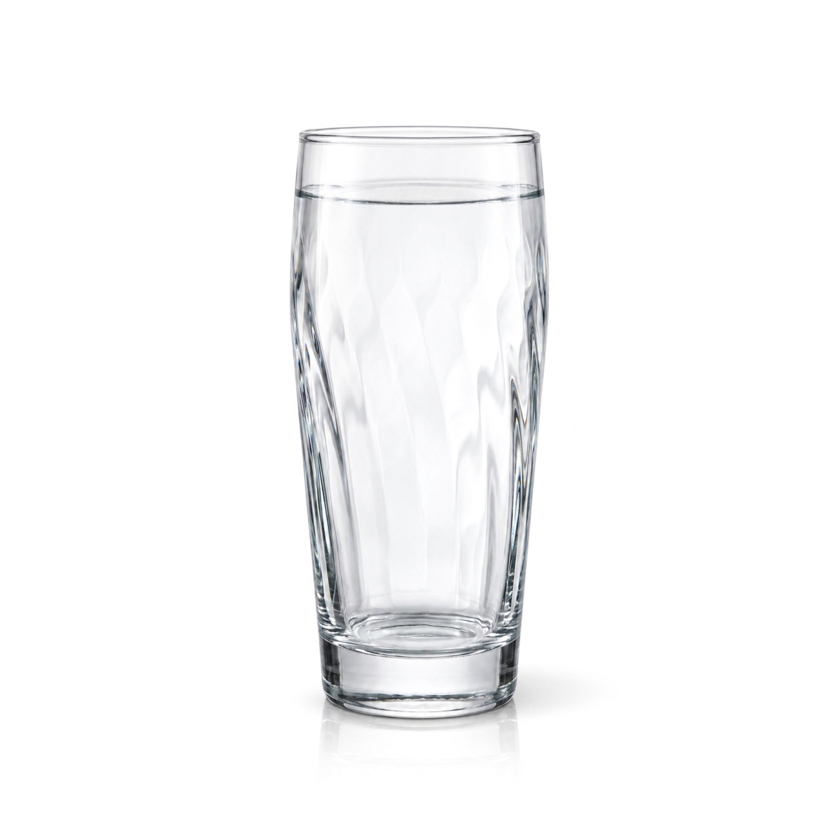 Pahar din sticlă cu model reliefat pentru limonadă, 600 ml, din sticlă transparentă. Pahar înalt și elegant, potrivit pentru apă, limonade, cocktailuri și alte băuturi.