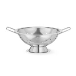 Mini strecurătoarea Hendi Ø 13 cm din oțel inoxidabil este potrivită pentru servirea elegantă a gustărilor. Cu mânere practice.