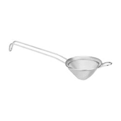 Strecurătoare conică pentru bar Bar up Ø 75x220 mm din oțel inoxidabil, pentru filtrarea fină a băuturilor. Reține pulpa, semințele și impuritățile mici.