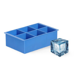 Formă din silicon Bar up pentru 6 cuburi mari de gheață, 170x110x52 mm. Cuburi care se topesc lent pentru răcirea elegantă a cocktailurilor și băuturilor.