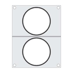 Matriță pentru aparat de termosudat - 2 recipiente - Ø 115 mm | Hendi 805633