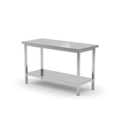 Masa de lucru centrală cu raft - 1400x600x850 mm | Hendi 811535