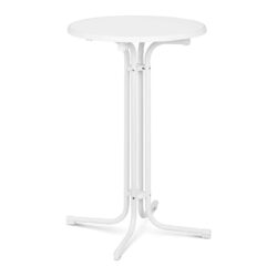 Masă de bar - albă – pliabilă – Ø70 cm – 110 cm