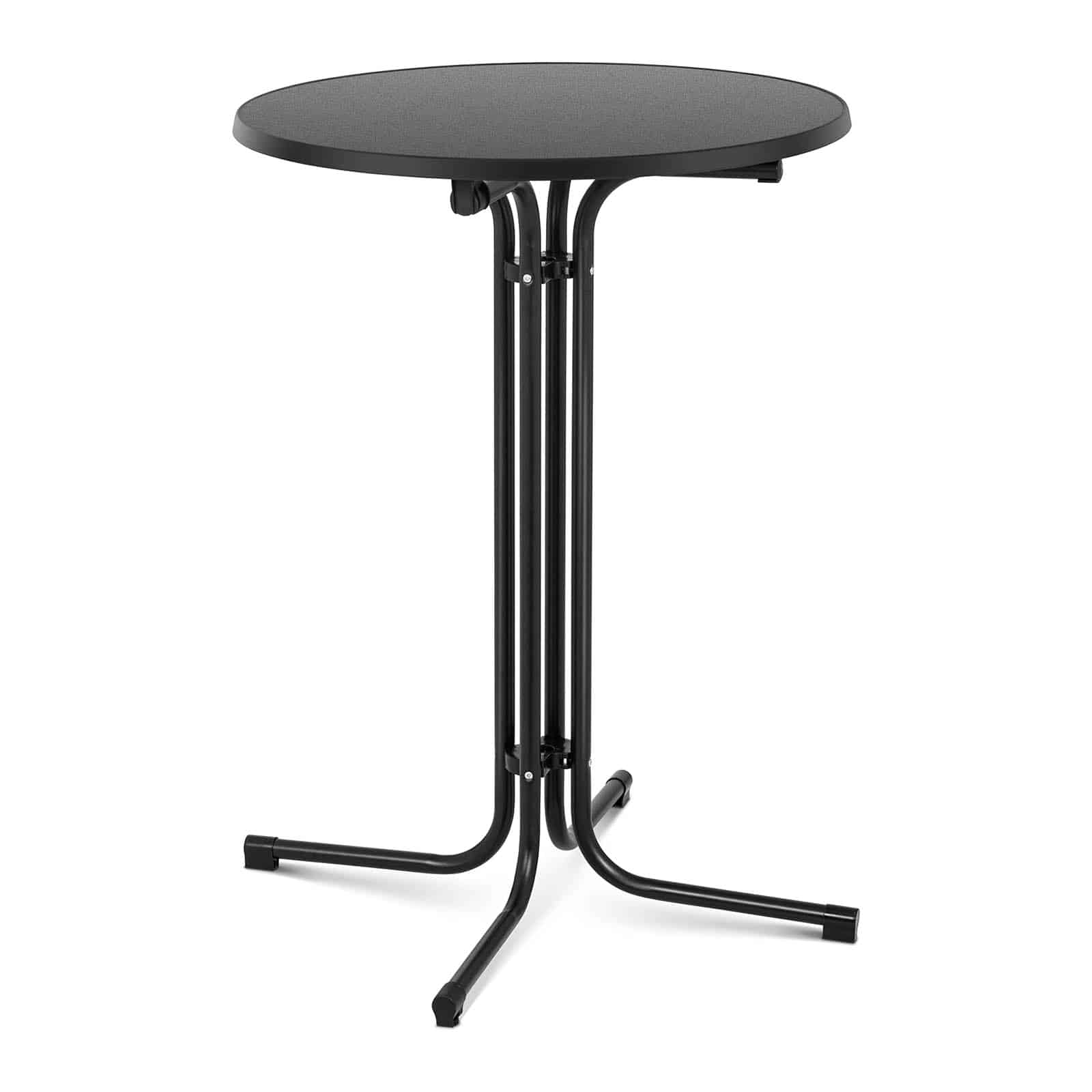 Masă de bar - neagră - pliabilă - Ø80 cm - 110 cm