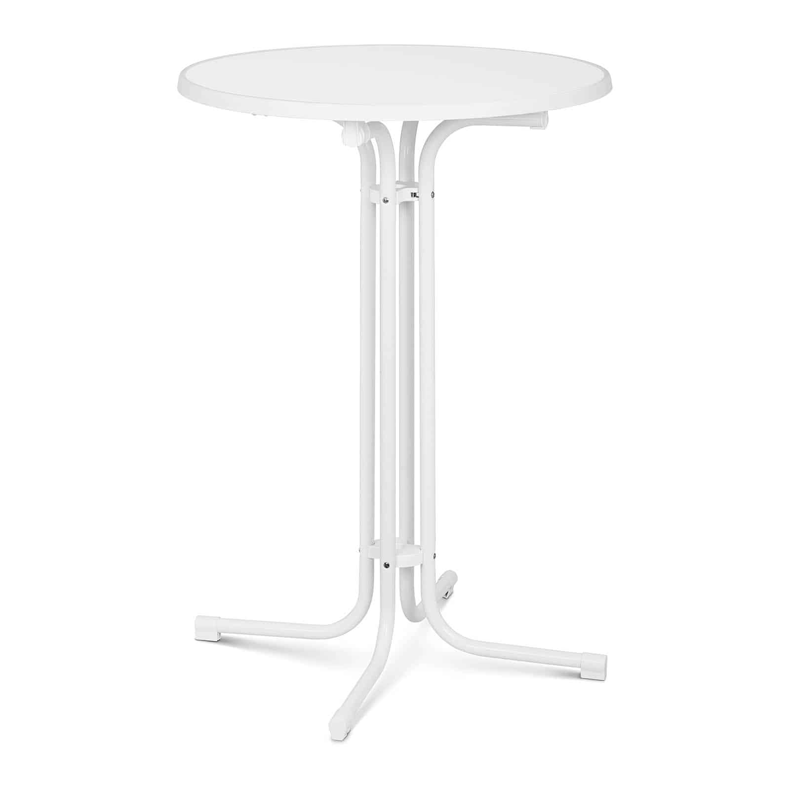 Masă de bar - albă - pliabilă - Ø80 cm - 110 cm