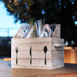 Organizator tacâmuri din lemn | Gastrokitchen