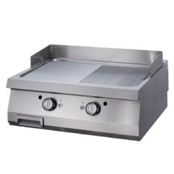 Plită grill electrică cromată - 1/2 striată - 12 kW | Maxima 09398587