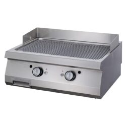 Plită grill electrică cromată - striată - 12 kW | Maxima 09398589