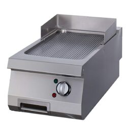 Plită electrică grill cromată - striată - 6 kW | Maxima 09398583