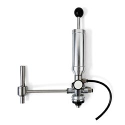 Cap de cuplare pentru bere tip S cu pompă manuală, lungime 20 cm, execuție inox. Soluție practică pentru servirea comodă a berii din butoi.