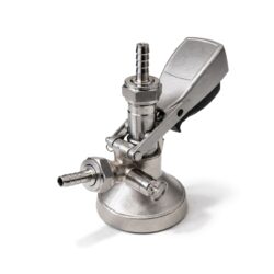 Cap de cuplare pentru butoi de bere tip G cu aerisire, din oțel inoxidabil. Soluție practică pentru conectarea fiabilă a butoiului la sistemul de draft.