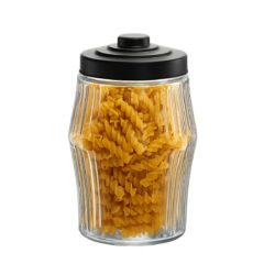 Borcan din sticlă cu nervuri și capac - 2,8 L