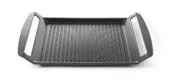 Placă grill pentru plite cu inducție - striată - 390x260x35 mm | Hendi 629130
