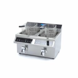 Friteuză cu inducție cu robinet - 2x8 L | Maxima 09371095