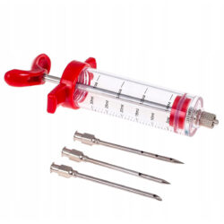 Seringă pentru marinat carne - 30ml - gri - 3 ace | Gastrokitchen