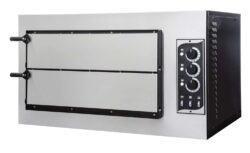 Cuptor pizza 1 + 1 Ø 45 cm - 6000W - 400V | Prismafood Basic 2/50 Vetro