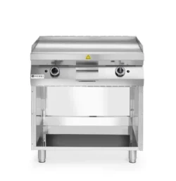 Plită grill pe gaz - netedă - 800x700x900 mm - 10 kW | Hendi 220207