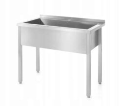 Chiuvetă inox cu cuvă sudată - 800x700x850 mm | Hendi 812853
