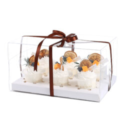 Cutie transparentă pentru 6 brioșe-cupcake - set 10 buc | Gastrokitchen